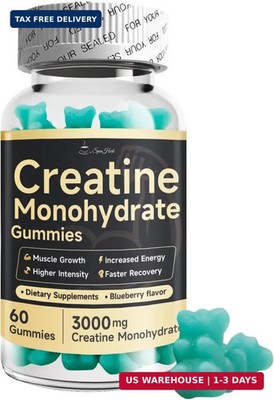 Creatine Monohydrate Gummies Complex for Men & Women,60 Gummies Advanced Formula