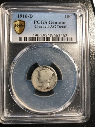 1916-D Mercury Dime PCGS AG - Should have been graded GOOD. It has a FULL DATE