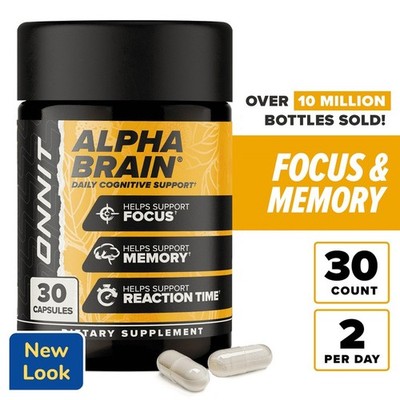 Onnit Alpha Brain Mental Focus & Memory Support 30 Caps Exp 10/15/27