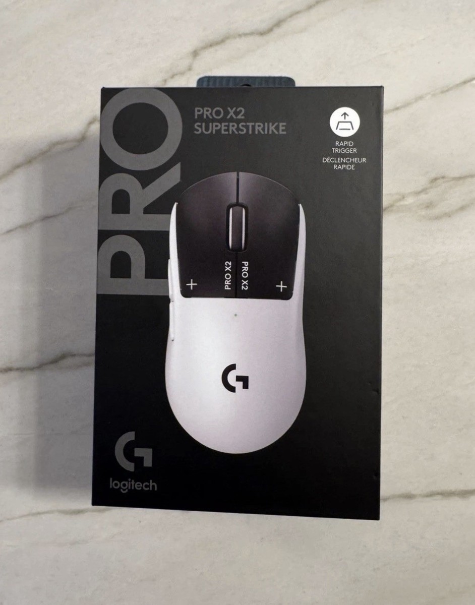 Logitech PRO X2 SUPERSTRIKE Wireless Gaming Mouse White, 44000 DPI