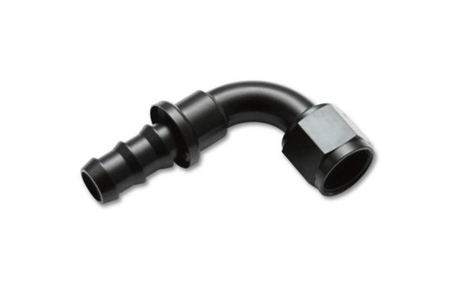 -12 AN Fitting – 90° Hose End, Aluminum Black Anodized – GRE LIN-09012B – Made In USA