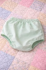    Vintage Baby Bloomers  Mint Green Cotton  Elastic Waist  Legs  Newborn  3M