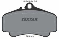 Textar Bremsbelagsatz, Scheibenbremse 2313901 FüR Porsche