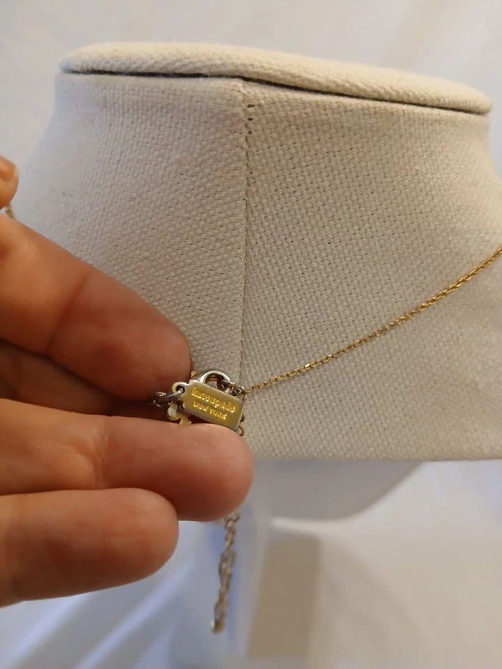 Kate Spade Pineapple Passion Mini Pave Crystal Necklace 18"-20" Gold Tone - Image 3 of 4