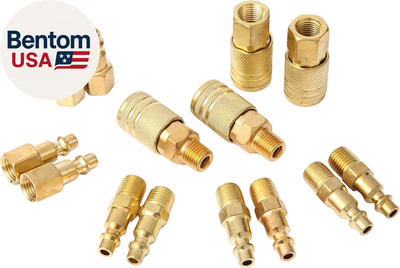 14 Pcs Brass Quick Connect Hose Fittings, Premium Air Hose Fittings, Coppering 1