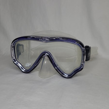 EverSport Tempered Glass Scuba Snorkeling Mask, Clear Silicone, Blue Frame