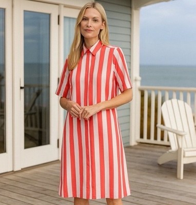 Lake Pajamas X Atlantic Pacific Marnie Caftan In Granita Stripe SZ S NWT