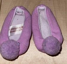 American Girl Doll 18" Seize the ZZZs Purple Pjs Pajamas Slippers ONLY Pom Pom