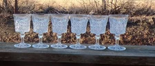 EAPG CLEAR   "REXFORD"   set of (6)  FTD. GOBLETS