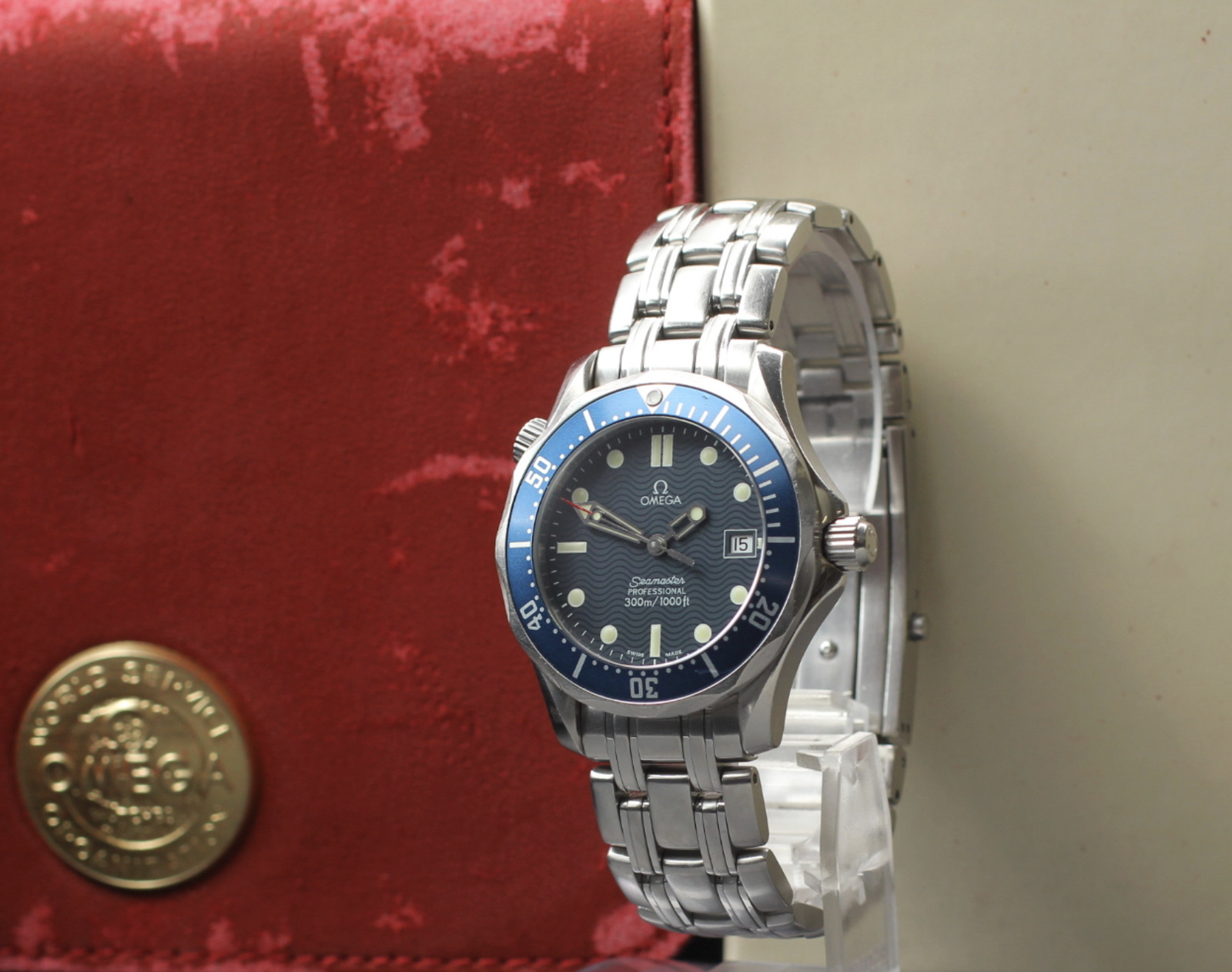 Overhauled [Exc+5 Box] OMEGA Seamaster 2561.80 300M Blue 36mm Men's Watch Quartz