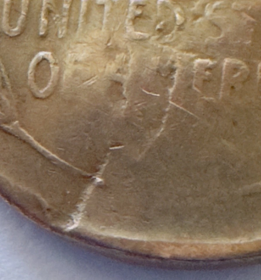 1939 Lincoln Wheat Penny Copper Circulated Coin Planchet ERROR Free Shipping - Image 4 of 4