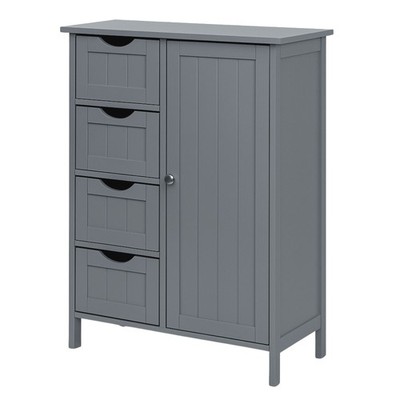 osoltus Badezimmerschrank Beistellschrank Hampton 55x30x82cm grau