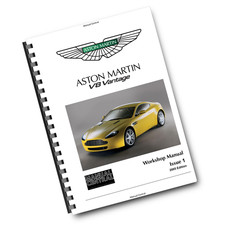 ASTON MARTIN V8 VANTAGE WORKSHOP MANUAL A4 FULL COLOUR ISSUE 1 - 2005 REPRINTED