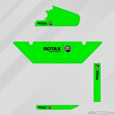 FLUORESCENT GREEN EUROPEAN STYLE ROTAX DD2 RADIATOR STICKER KIT - KARTING