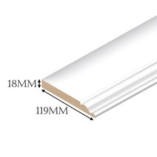 Skirting Board  White Primed Pine (not MDF)  Bullnose Chamfered Ogee Torus