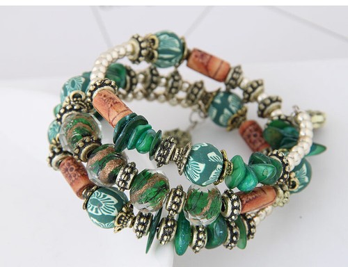 Boho Colorful Multilayer Beads Bracelets Bangles Woman Beach Wristband Jewelry - Picture 9 of 16