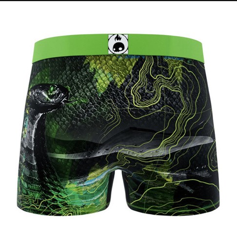 CRAZY BOXER Black & Green "SNAKE" Boxer Briefs Men's LARGE NWT - Picture 3 of 3