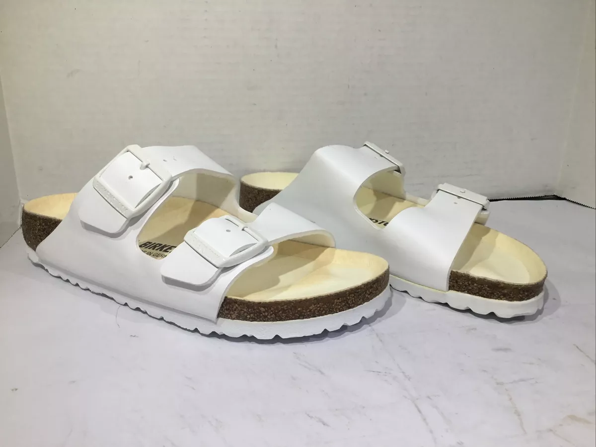 Birkenstock arizona white clearance narrow