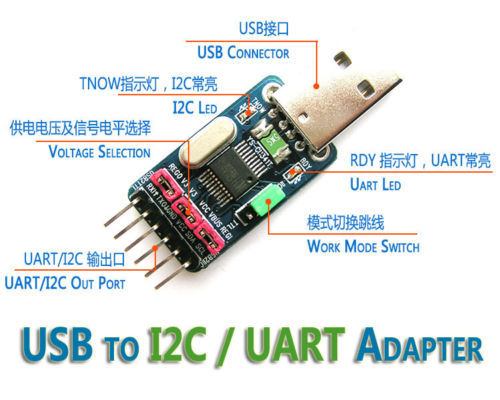 USB to I2C IIC UART TTL Master Adapter Converter STC ISP Download + Sample Code