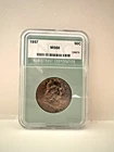 1957 Silver Franklin Half Dollar - NTC MS-66 - Beautiful Patina Toning