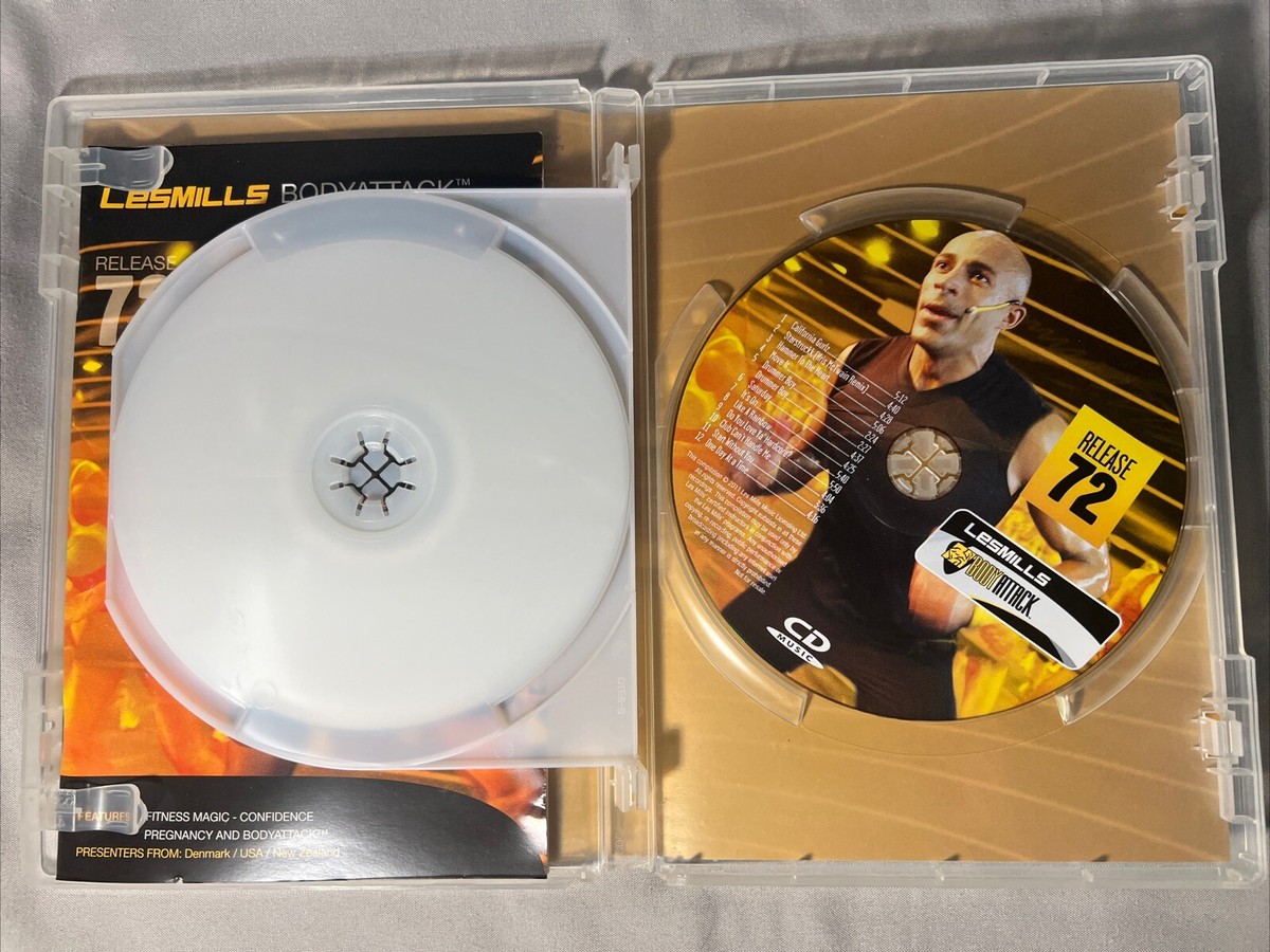 LesMills BODYATTACK Release 72 CD, DVD and Instructor's Notes
