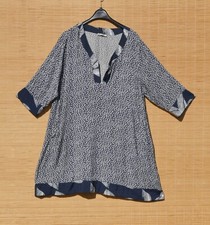 süße Tunika GOZZIP blau Blümchen curvy girls - Gr. L
