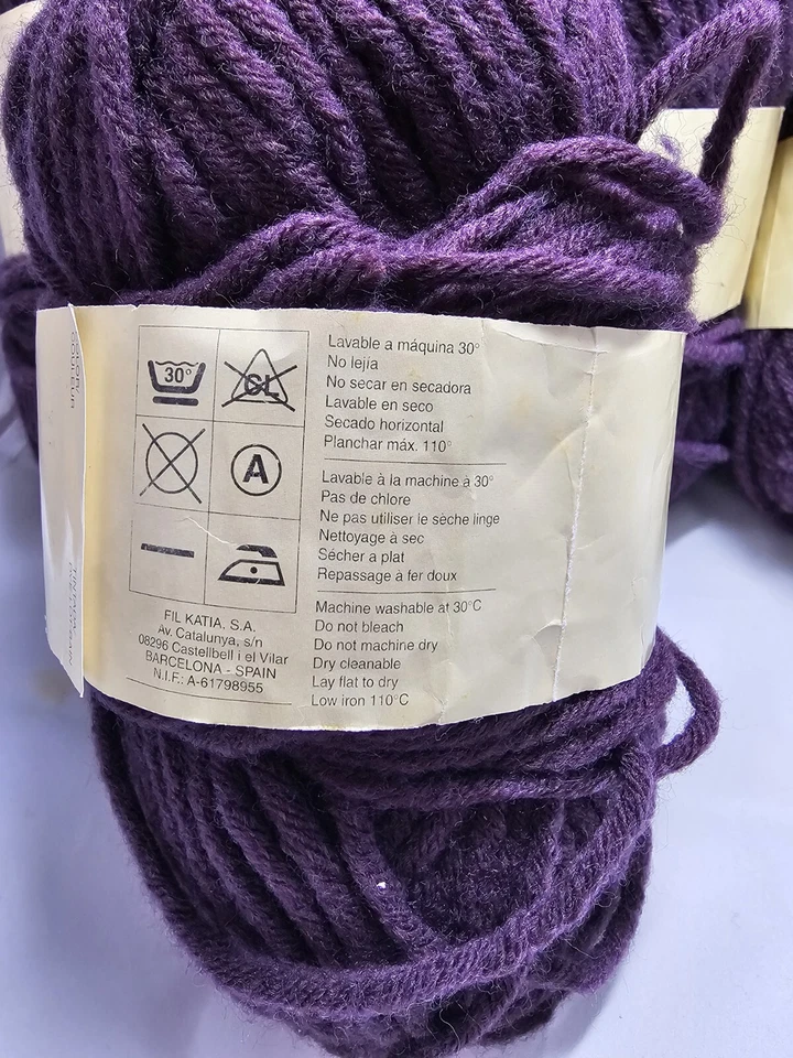 Katia Himalaya Yarn Bulky Wool Acrylic Blend Spain 100 G Deep Plum Knit Crochet - Image 3 of 4