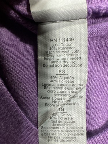 (Youth XL) BOY SCOUTS OF AMERICA BSA Símbolo Logo Cuello en V Camisa Púrpura BRILLO Camiseta - Imagen 7 de 9