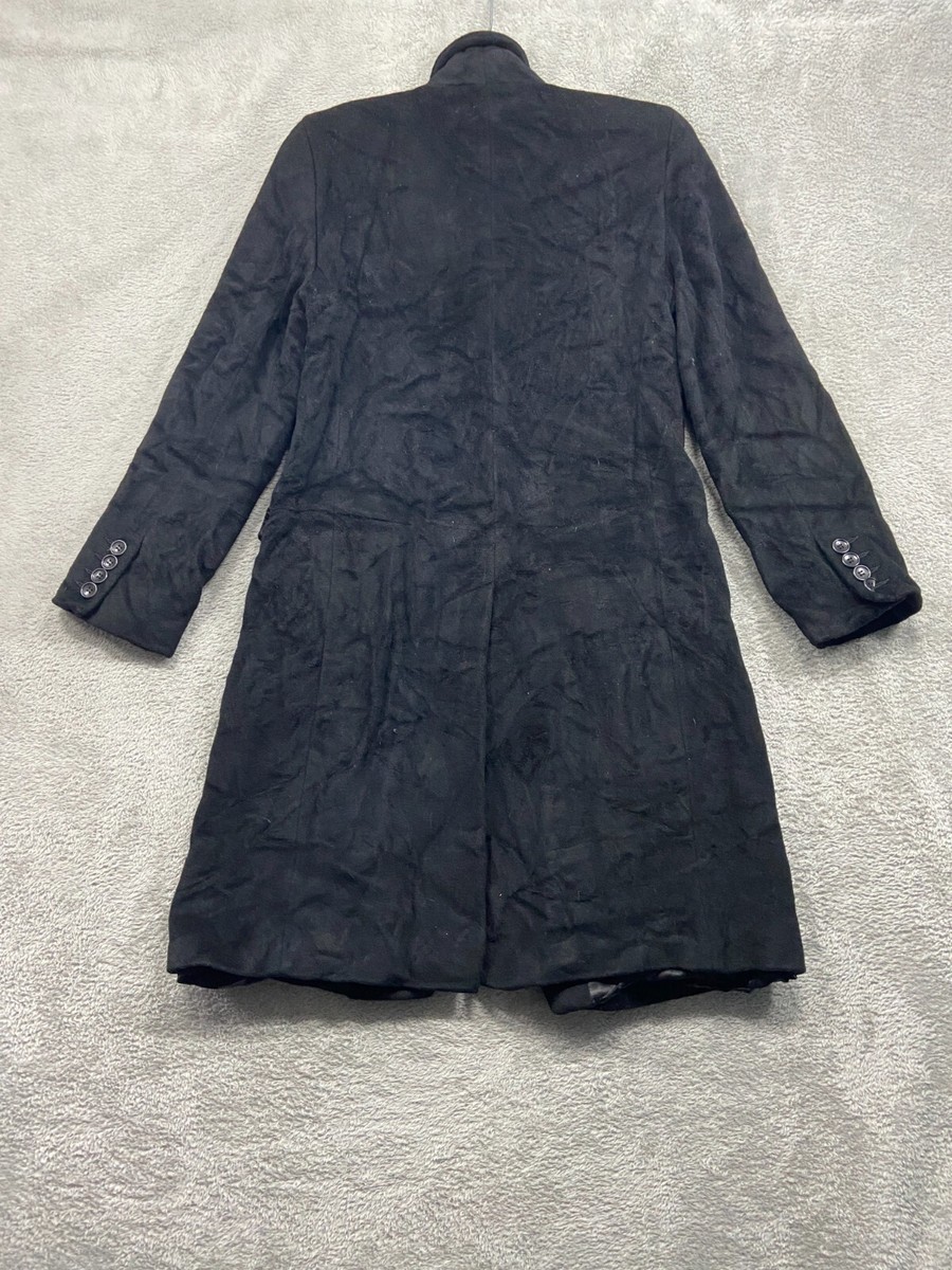 Vintage Brooks Brothers Coat Women's 6 Black Wool Angora Cashmere