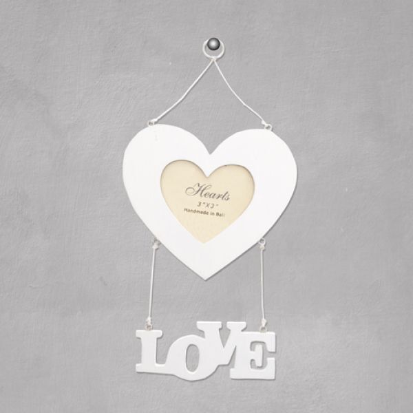 Love Heart Wooden Photo Frame Girlfriend Wife Valentines Day NEW