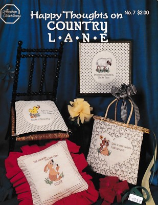 Happy Thoughts on Country Lane Charted Cross Stitch | Modern Heirlooms 7