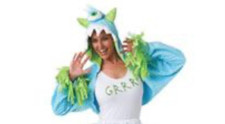 Monstar Cyclops Eye Monster GRRR SHRUG Hoodie Halloween Costume Women OS 8-10