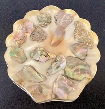 Vintage White Lucite Shell Soap Dish With Shells