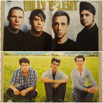 Jonas Brothers Billy Talent Poster Sammlung Konvolut Gr. M
