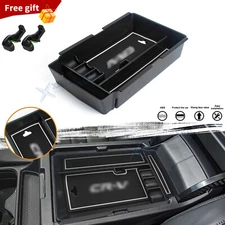 Black Center Console Armrest Box Storage Insert Drawer Case For Honda CRV 2023+