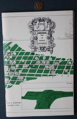 1971 Tour of Springfield Illinois & Abraham Lincoln sites booklet with map too--