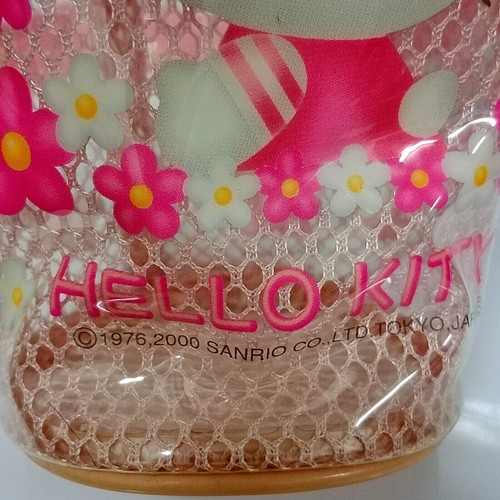 2000 Hello Kitty Bolso de Hombro Bebé De Colección Rosa Sanrio Red Floral Japón - Imagen 5 de 5