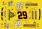 #29 Kenny Wallace American Born Moonshine 2015 1/32nd Scale Slot Car Decals