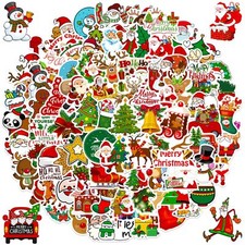 100Pcs Christmas Ornament Stickers for Water Bottles Laptop Cup Skateboard Phone