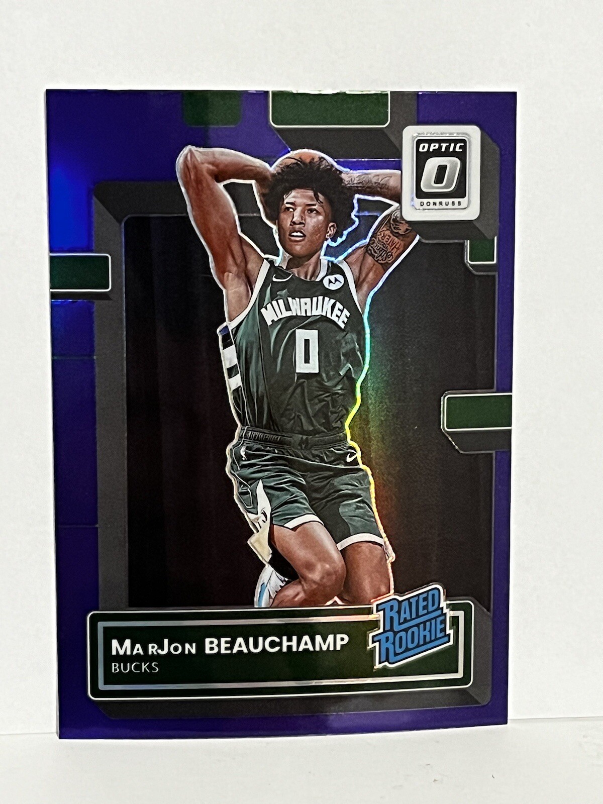 2022-23 Donruss Optic Rated Rookie Purple Prizm MarJon Beauchamp #210 - Bucks