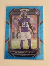 Andrew Booth Jr 2022 Prizm Football Blue Wave RC Prizm #D /199 Vikings #387