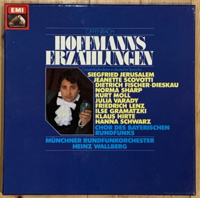 Offenbach Tales of Hoffmann SIEGFRIED JERUSALEM HEINZ WALLBERG EMI 3LP Box MINT