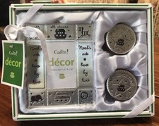 Cudlie First Tooth First Curl Silver Baby Frame Set NIB Baby Gift Set NEW