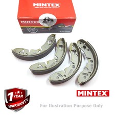 Image of Brake Shoes Set Of 4 Rear + Citroen Peugeot Suzuki Toyota Vauxhall MFR553 Mintex