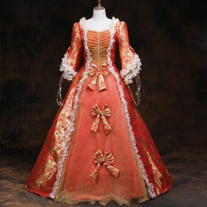 Damen Viktorianisch Kostüm Mittelalterlich Ball Ballkleid Gothic Retro Vintage - Bild 3 von 4