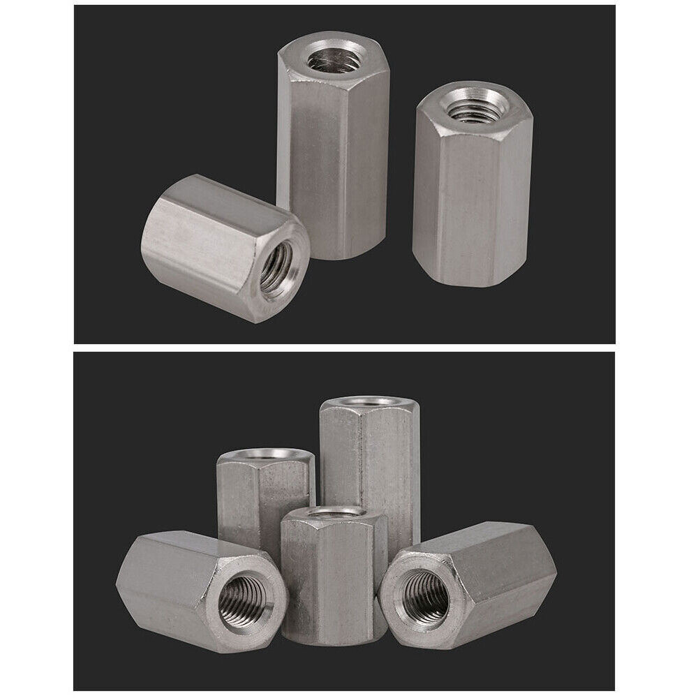 HQ M5 to M24 Full Thread Hex Coupling Nuts Sleeve Thread Rod Stud A2