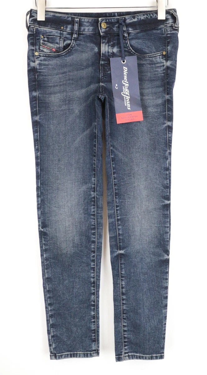 DIESEL D-Ollies-Ne 069GD W26 Women Jeans Jogg Sweat Mid-Blue