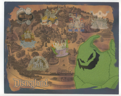 Disneyland Pin Pursuit Map / Board - OOGIE BOOGIE'S GHOST WALK no holes ...