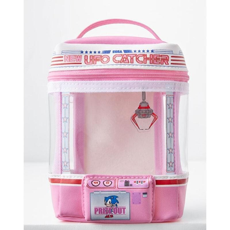 Saga Ufo Catcher Game Mini Pouch Bag Claw Machine Pink 2023 16cm