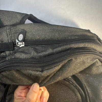 Varsity Gold Black Sparkle Glitter & Mesh Backpack - RARE  display picture 3